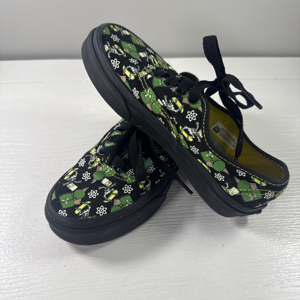 Vans x THE SIMPSONS VANS KIDS SHOES Authentic Glow In The Dark Bart Sz 1 Kids